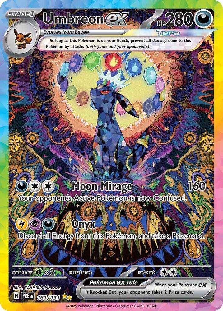 ポケモンカードゲーム Umbreon ex SIR PRE 161/131 JAPAN version Umbreon ex (161/131) [Scarlet & Violet: Prismatic Evolutions