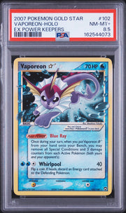 Vaporeon-Holo Ex Power Keepers Pokemon Ex Power Keepers 102 NM PSA 8.5