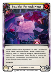 Sutcliffe's Research Notes (Yellow) [1HP298] (History Pack 1)