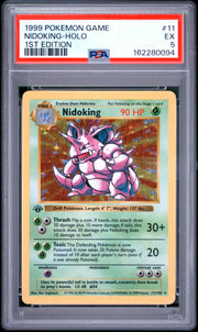 Nidoking-Holo 1st Edition Pokemon Game 11 NM PSA 5