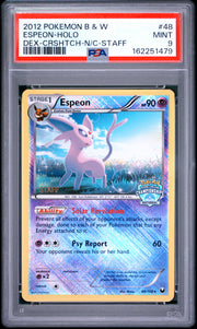 Espeon-Holo Dex-Crshtch-N/C-Staff Pokemon Black & White Dark Explorers 48 NM PSA