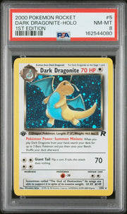 Dark Dragonite-Holo 1st Edition Pokemon Rocket 5 NM PSA 8