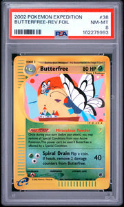 Butterfree-Rev.Foil Pokemon Expedition 38 NM PSA 8