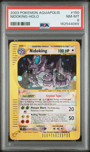 Nidoking-Holo Pokemon Aquapolis 150 NM PSA 8