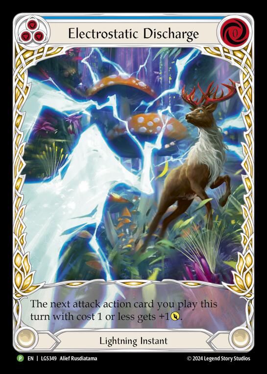 Electrostatic Discharge (Blue) (Extended Art) [LGS349] (Promo)  Rainbow Foil