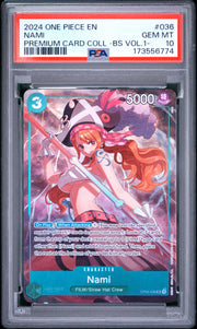 Nami One Piece Premium Card Collection -Best Selection Vol.1 OP02-036 NM PSA 10