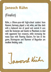 Janosch Kuhn Bio [World Championship Decks 1997]