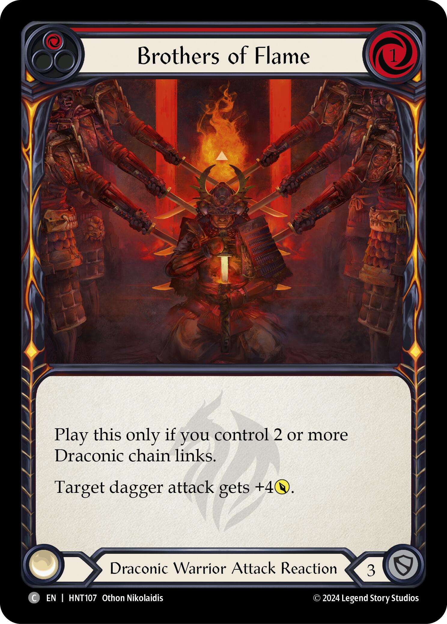 Brothers of Flame (Red) [HNT107] (The Hunted)  Rainbow Foil