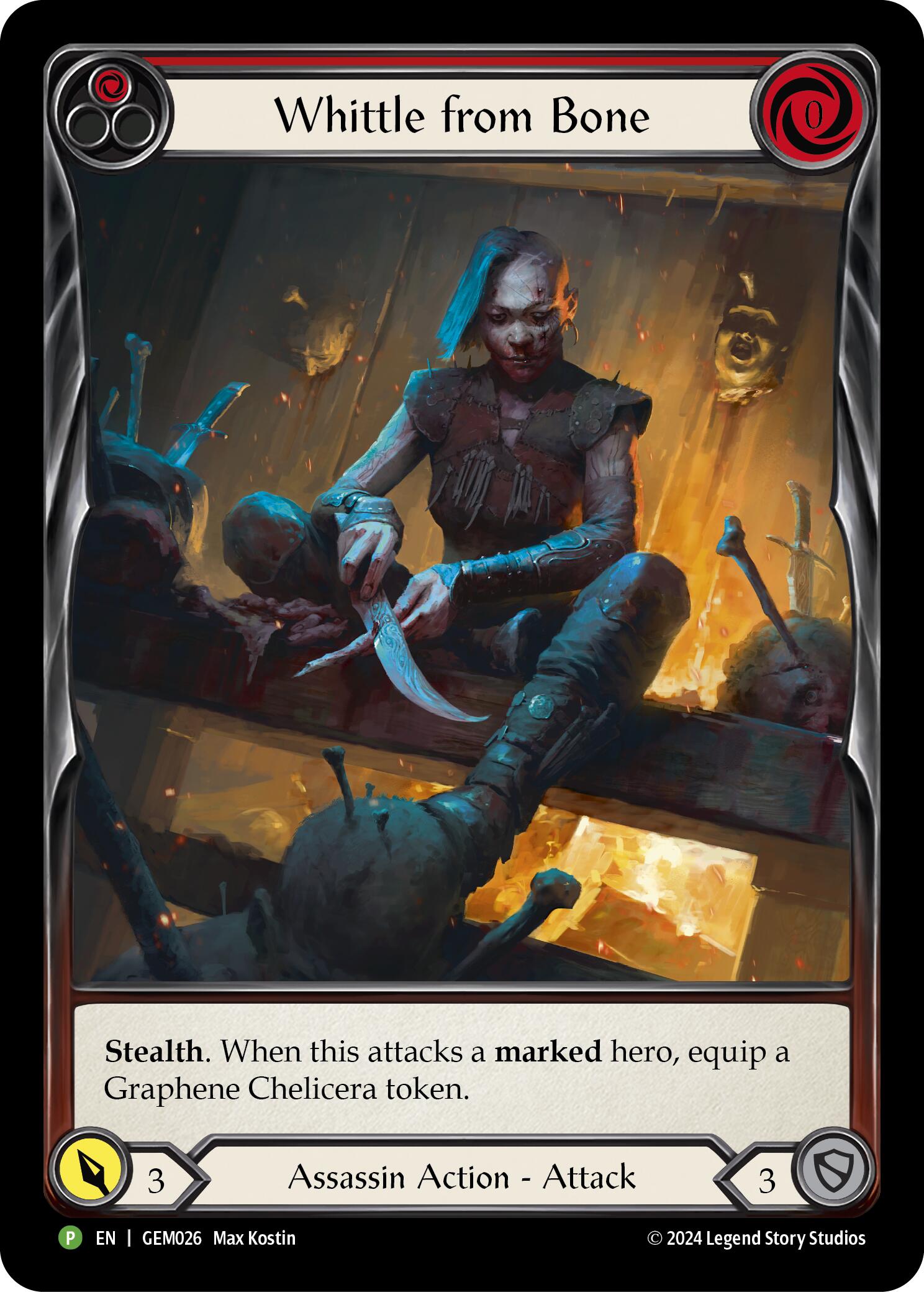 Whittle from Bone (Red) [GEM026] (GEM Pack 1)  Rainbow Foil