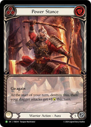 Power Stance (Blue) (Extended Art) [FAB314] (Promo)  Rainbow Foil
