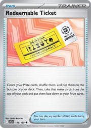 Redeemable Ticket (156/159) [Scarlet & Violet: Journey Together]