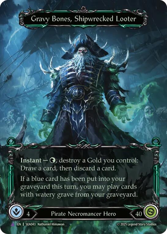 Gravy Bones, Shipwrecked Looter (Marvel) [SEA043] (High Seas)  Cold Foil