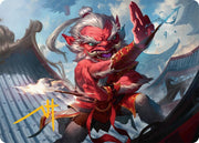 Devoted Duelist Art Card (15/54) (Gold-Stamped Signature) [Tarkir: Dragonstorm Art Series]