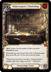 Teklovossen's Workshop (Yellow) [CRU116] (Crucible of War)  1st Edition Rainbow Foil