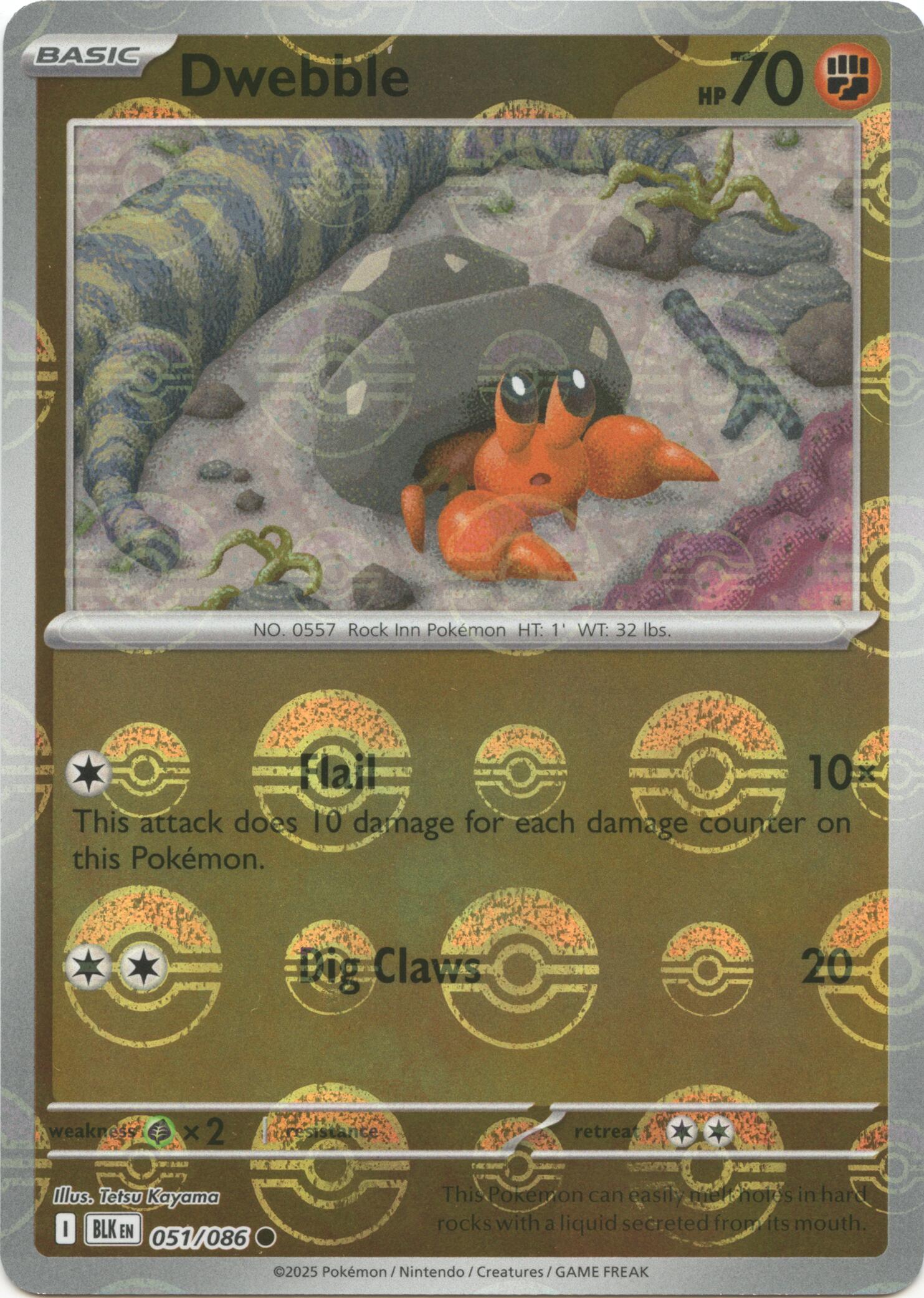Dwebble (051/086) (Poke Ball Pattern) [Scarlet & Violet: Black Bolt]