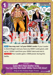 Guess We'll Have Another Scrap. You Can Only Risk Death While You're Still Alive!! [Carrying On His Will]