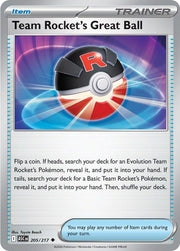 Team Rocket's Great Ball (205/217) [Mega Evolution: Ascended Heroes]