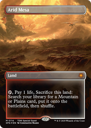Arid Mesa (Borderless) (Dragonscale Foil) [Tarkir: Dragonstorm Special Guests]