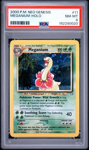 Meganium-Holo Pokemon Neo Genesis 11 NM PSA 8