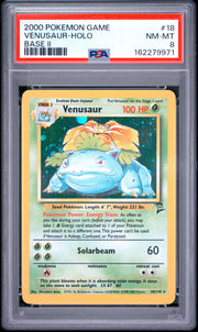 Venusaur-Holo Base Ii Pokemon Game Base Ii 18 NM PSA 8