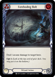 Foreboding Bolt (Blue) [CRU170] (Crucible of War)  1st Edition Rainbow Foil