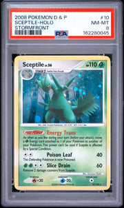 Sceptile-Holo Stormfront Pokemon Diamond & Pearl Stormfront 10 NM PSA 8