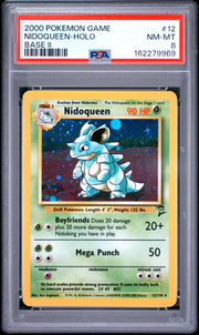 Nidoqueen-Holo Base Ii Pokemon Game Base Ii 12 NM PSA 8