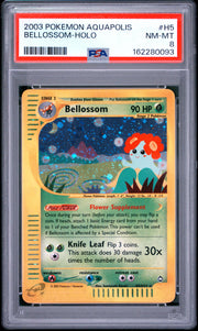 Bellossom-Holo Pokemon Aquapolis H5 NM PSA 8