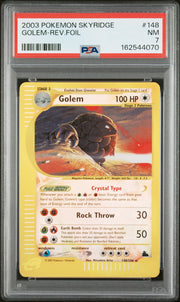 Golem-Rev.Foil Pokemon Skyridge 148 NM PSA 7