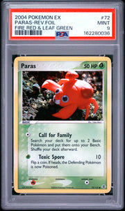 Paras-Rev.Foil Fire Red & Leaf Green Pokemon Ex Fire Red & Leaf Green 72 NM PSA