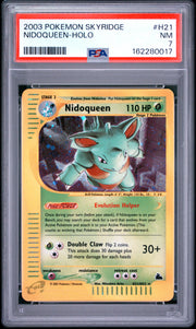 Nidoqueen-Holo Pokemon Skyridge H21 NM PSA 7