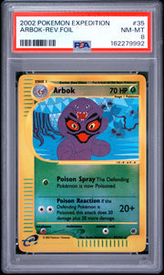 Arbok-Rev.Foil Pokemon Expedition 35 NM PSA 8