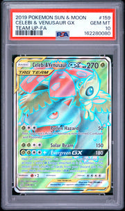 Celebi & Venusaur Gx Team Up-Fa Pokemon Sun & Moon Team Up 159 NM PSA 10