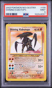 Shining Kabutops Pokemon Neo Destiny 108 NM PSA 9