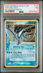 Suicune-Holo Ex Unseen Forces Pokemon Ex Unseen Forces 115 NM PSA 7