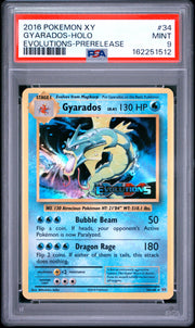 Gyarados-Holo Evolutions-Prerelease Pokemon Xy Evolutions 34 NM PSA 9
