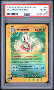 Meganium-Rev.Foil Pokemon Expedition 54 NM PSA 8