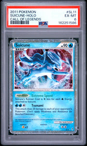 Suicune-Holo Call Of Legends Pokemon Call Of Legends SL11 NM PSA 6