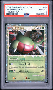 Yanmega-Holo Triumphant Pokemon Heartgold & Soulsilver Triumphant 98 NM PSA 8