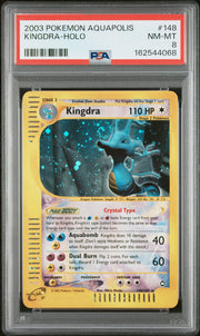 Kingdra-Holo Pokemon Aquapolis 148 NM PSA 8