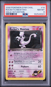 Rocket'S Mewtwo Holo-1st Edition Pokemon Gym Challenge 14 NM PSA 8