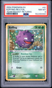 Koffing-Rev.Foil Team Rocket Returns Pokemon Ex Team Rocket Returns 61 NM PSA 8