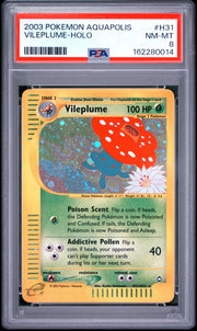 Vileplume-Holo Pokemon Aquapolis H31 NM PSA 8