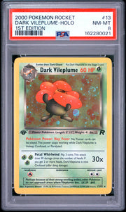 Dark Vileplume-Holo 1st Edition Pokemon Rocket 13 NM PSA 8