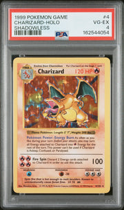Charizard-Holo Shadowless Pokemon Game 4 NM PSA 4