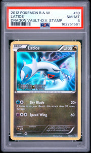 Latios Dragon Vault-D.V. Stamp Pokemon Black & White Dragon Vault 10 NM PSA 8