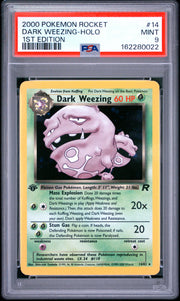 Dark Weezing-Holo 1st Edition Pokemon Rocket 14 NM PSA 9