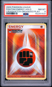 Fighting Energy-Holo Crosshatch-Organized Play Pokemon League Play! Promo NM PSA