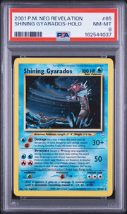 Shining Gyarados-Holo Pokemon Neo Revelation 65 NM PSA 8