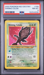 Shining Celebi Pokemon Neo Destiny 106 NM PSA 8